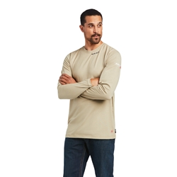Ariat FR Base Layer T-Shirt - Khaki tee, frc, flame, resistant, retardant, shirt, long sleeve