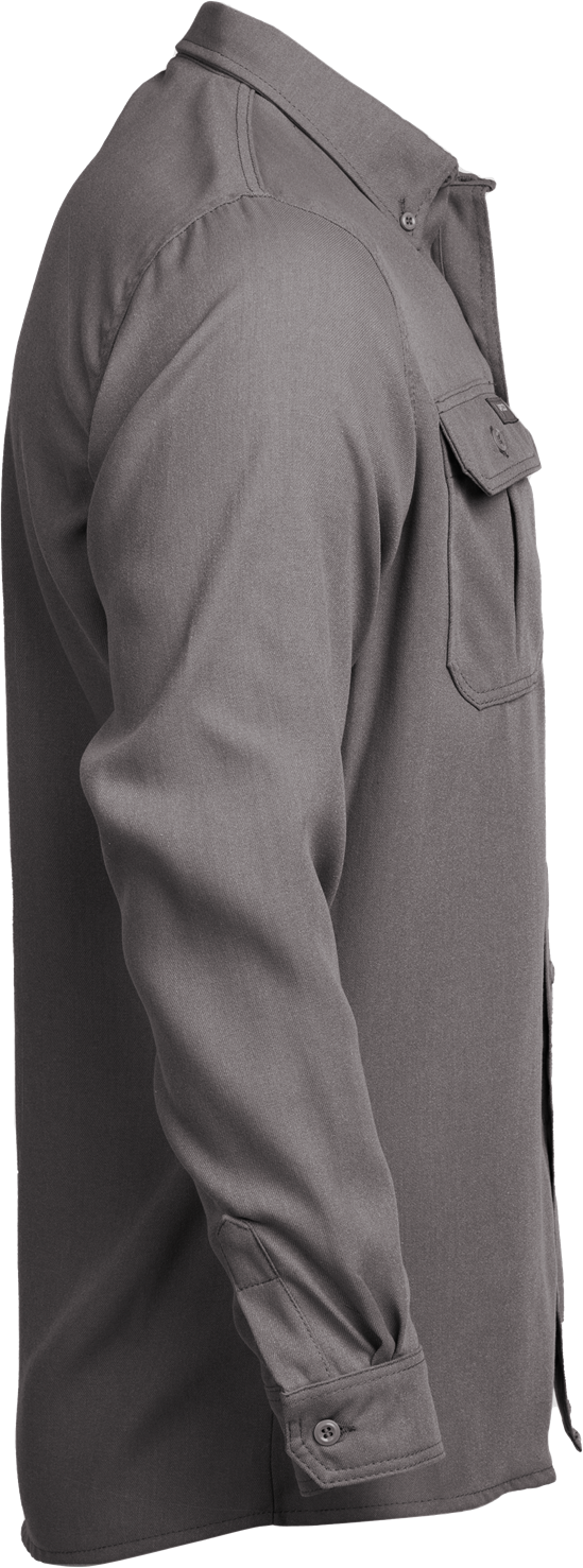 Lapco 5 oz. Tecasafe? One Inherent FR Modern Uniform Shirt - Gray - TCS5GY