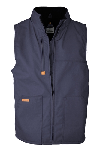 Lapco FR 9 oz Fleece-Lined Vest with Windshield Technology - Navy