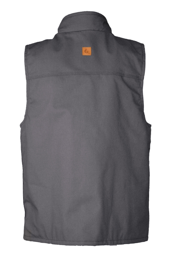 Lapco FR 9 oz Fleece-Lined Vest with Windshield Technology - Gray - V-FRWS9GY