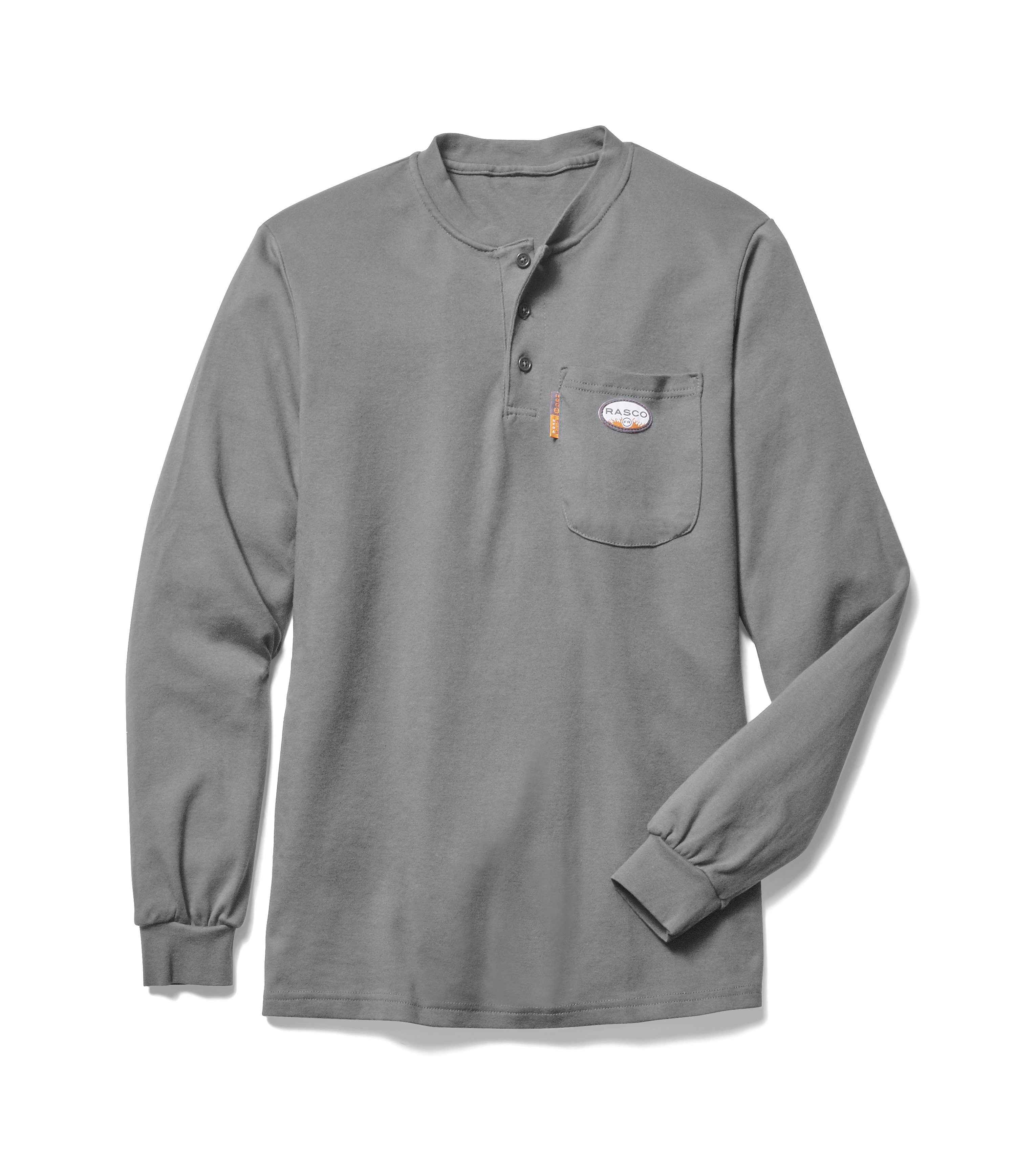 Rasco FR Henley T-Shirt in Gray | FR0101GY