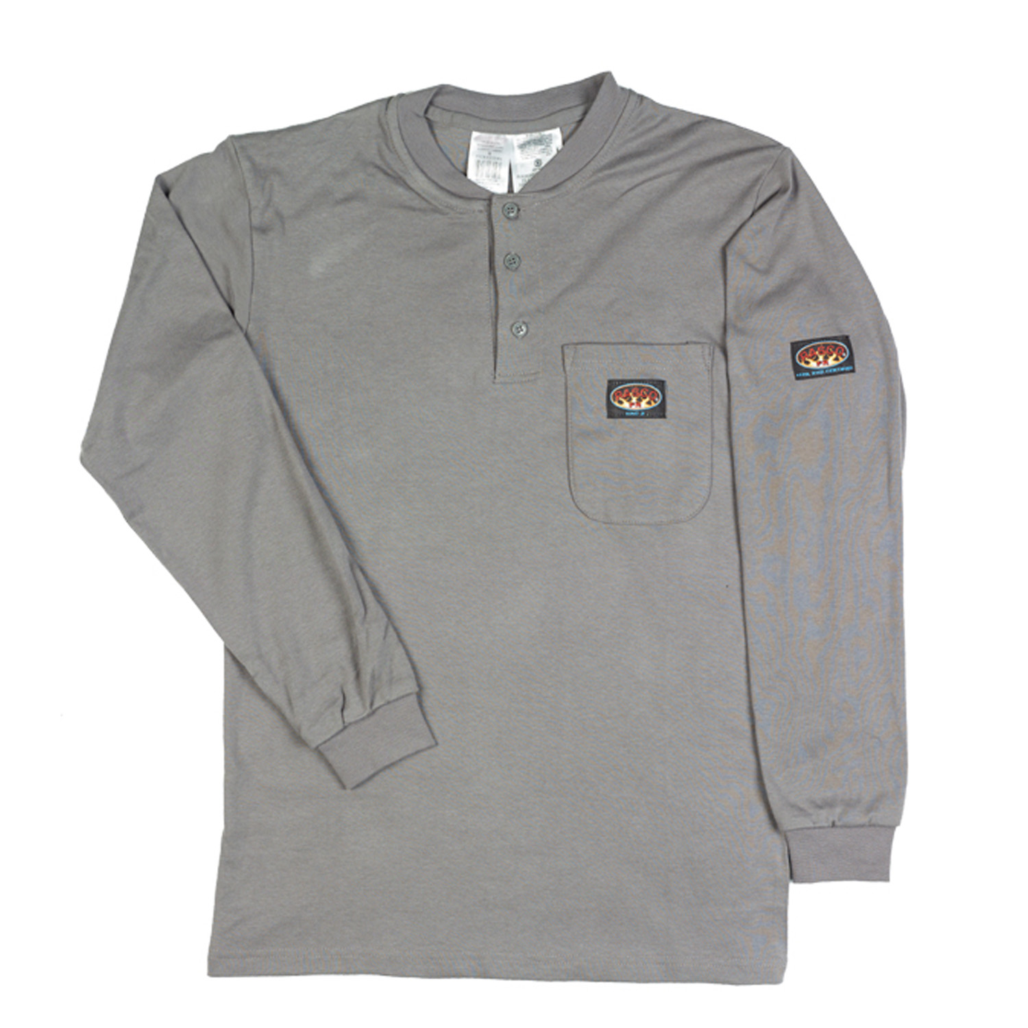 Rasco Flame Resistant Gray Henley Shirt | GRF460
