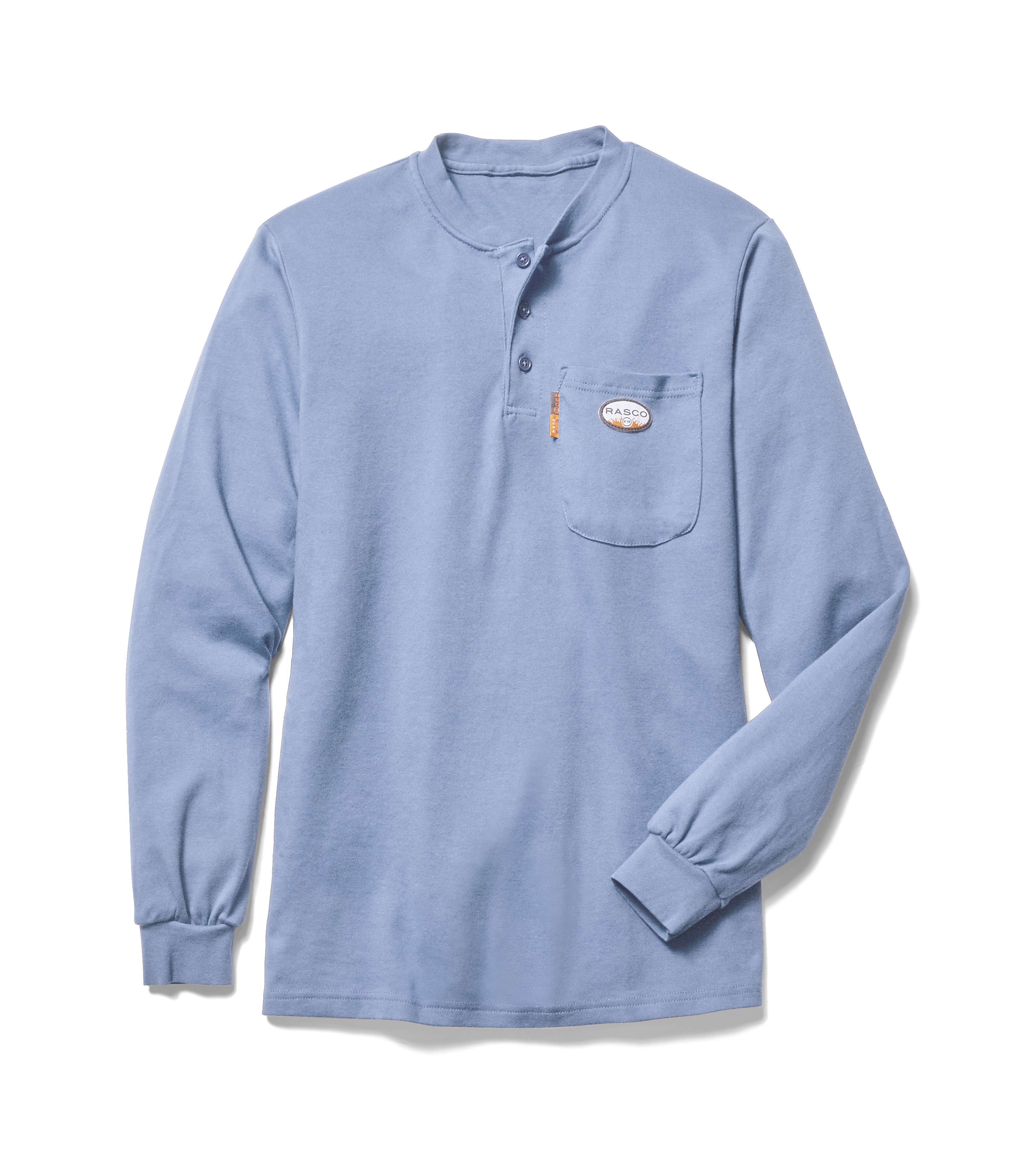 Rasco FR Henley T-Shirt in Work Blue | FR0101WB