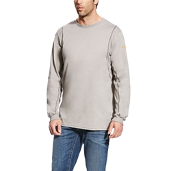 Ariat FR AC Crew T-Shirt - Silver Fox tee, frc, flame, resistant, retardant, grey, gray