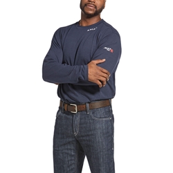 Ariat FR Base Layer T-Shirt - Navy tee, frc, flame, resistant, retardant, shirt, long sleeve, dark, blue