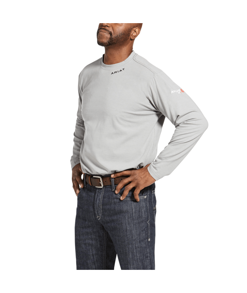 Ariat FR Baselayer T-Shirt - Silver Fox flame, resistant, retardant, frc, tee, t-shirt
