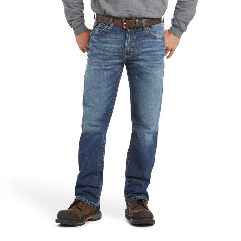 Ariat FR M4 Relaxed Basic Bootcut Jean - Alloy Wash flame, resistant, retardant, denim, boot, cut