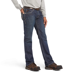 Ariat FR M4 Relaxed Boundary Bootcut Jean - Shale Wash flame, resistant, retardant, denim, boot, cut, low, rise, shell