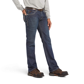 Ariat FR M4 Relaxed Boundary Bootcut Jean - Shale Wash