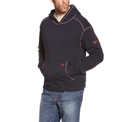 Ariat FR Mens Polartec Hoodie - Navy flame, resistant, retardant, frc, pullover, pull, over, hood, sweatshirt, hooded