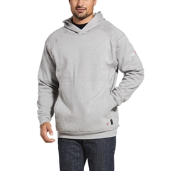 Ariat FR Mens Rev Pullover - Silver Fox flame, resistant, retardant, frc, hood, sweatshirt, pullover, hooded, gray. grey