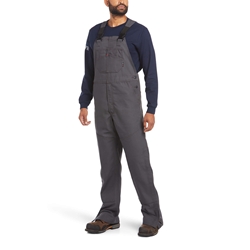 Ariat FR Mens Unlined Canvas Bib Overall - Iron Grey 