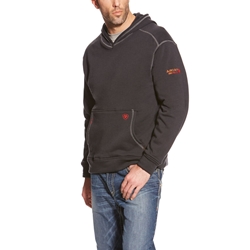 Ariat FR Mens Polartec Hoodie - Black flame, resistant, retardant, frc, pullover, pull, over, hood, sweatshirt, hooded