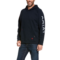 Ariat FR Primo Fleece Logo Hoodie - Navy flame, resistant, retardant, frc, hood, sweatshirt, pullover, hooded