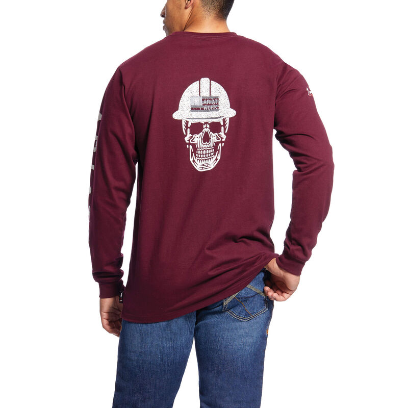 Ariat FR Roughneck Logo Graphic T-Shirt - Malbec tee, frc, flame, resistant, retardant, shirt, ruffneck, ruff, oil and gas, wildcat, wildcatter