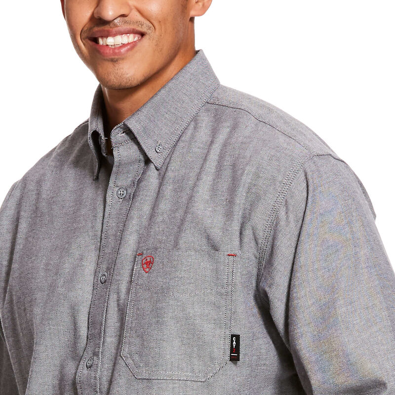 Ariat FR Solid Twill DuraStretch Work Shirt - Dark Navy Twill - 10027885