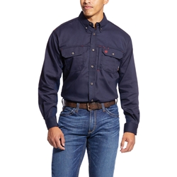 Ariat FR Solid Vent Shirt - Navy flame, fire, resistant, frc, retardant, long sleeve, button down