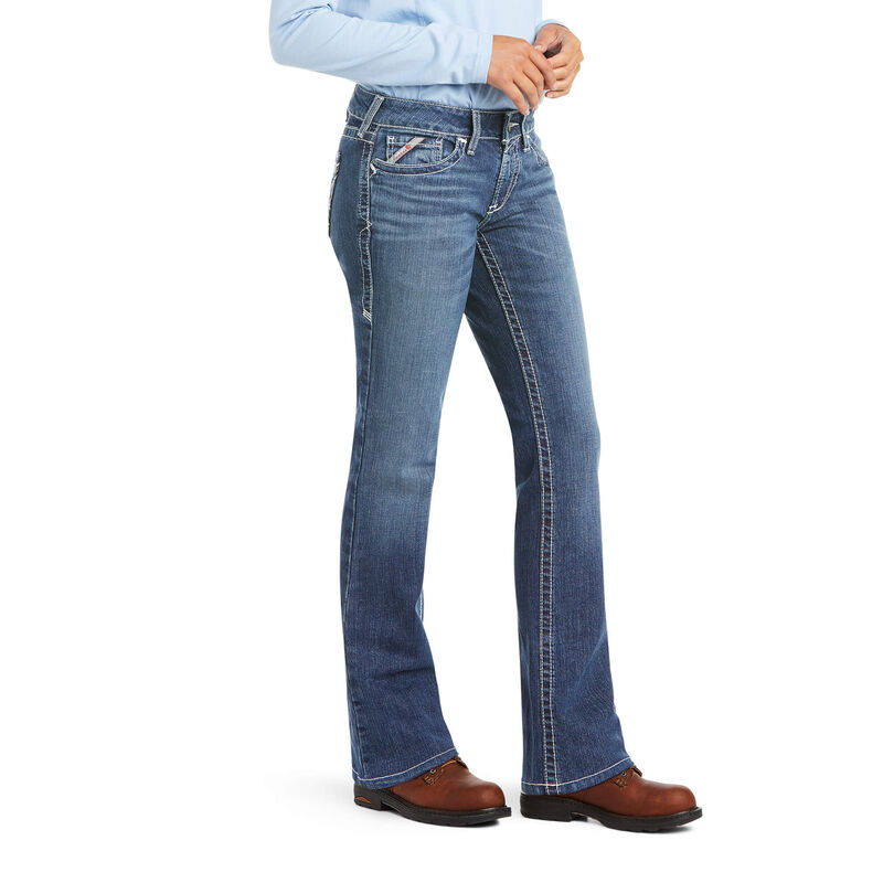 Ariat FR Women's Mid Rise Durastretch Entwined Oceanside Bootcut Jean - 10019544