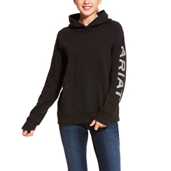 Ariat FR Womens Primo Fleece Logo Hoodie - Black ladies, flame, resistant, retardant, frc, hooded, hood, sweatshirt