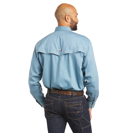 Ariat Men's FR Vented Work Shirt - Steel Blue - 10035433