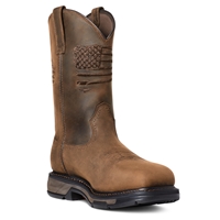Ariat WorkHog XT Patriot H2O Western Work Boot pull on, pull up, brown, cowboy, steel, toe, comp, safety, waterproof, western, composite,