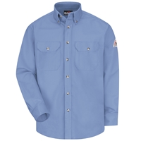 Bulwark FR 7 oz. Dress Uniform Shirt - Light Blue flame, resistant, retardant, fire, arc, flash, work, men's, mens