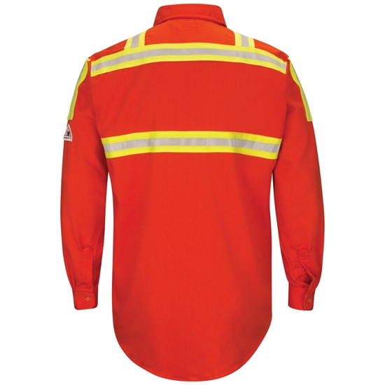 Bulwark FR 7 oz. Enhanced Visibility Uniform Shirt - Orange - SLATOR