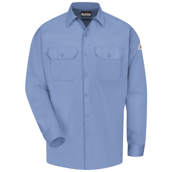Bulwark FR 7 oz. Excel FR® Comfort Touch® Work Shirt - Light Blue - SLW2LB