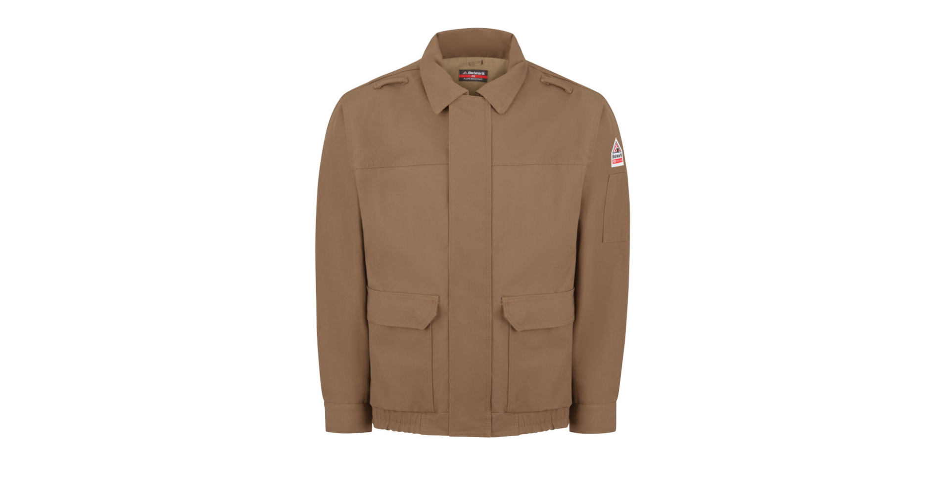Bulwark FR Brown Duck Lined Bomber Jacket winterwear, coat, flame, frc, resistant, retardant, fire, arc, flash, electrical, warm, cold