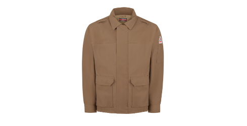 Bulwark FR Brown Duck Lined Bomber Jacket winterwear, coat, flame, frc, resistant, retardant, fire, arc, flash, electrical, warm, cold