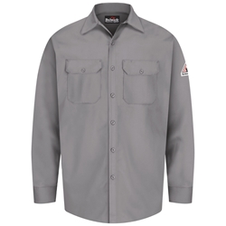 Bulwark FR Button Down Work Shirt - Silver Gray flame, resistant, retardant, down, arc, flash, fire, electrical, mens, mens, grey