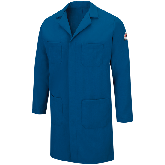 Bulwark FR Concealed Snap Front Nomex Lab Coat - Royal Blue - KNL6RB