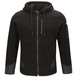 Bulwark FR Full Zip Fleece Jacket with Hood - Black flame, resistant, retardant, frc, arc, flash, fire