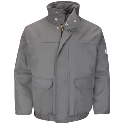 Bulwark FR Heavyweight Insulated Bomber Jacket - Gray flame, resistant, retardant, arc, fire, flash, frc, outerwear, winterwear, cold, weather, gear, ppe, grey