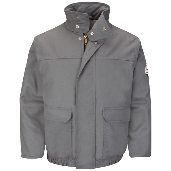 Bulwark FR Heavyweight Insulated Bomber Jacket - Gray - JLR8GY