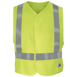 Bulwark FR Hi-Visibility Safety Vest - Class 2 hi-vis, visbility, hi-viz, high, reflective, striping, trim, tape, solid