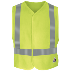 Bulwark FR Hi-Visibility Safety Vest - Class 2 hi-vis, visbility, hi-viz, high, reflective, striping, trim, tape, solid