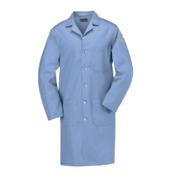 Bulwark FR Mens 7 oz. Lab Coat - Light Blue flame, resistant, retardant, arc, flash, fire