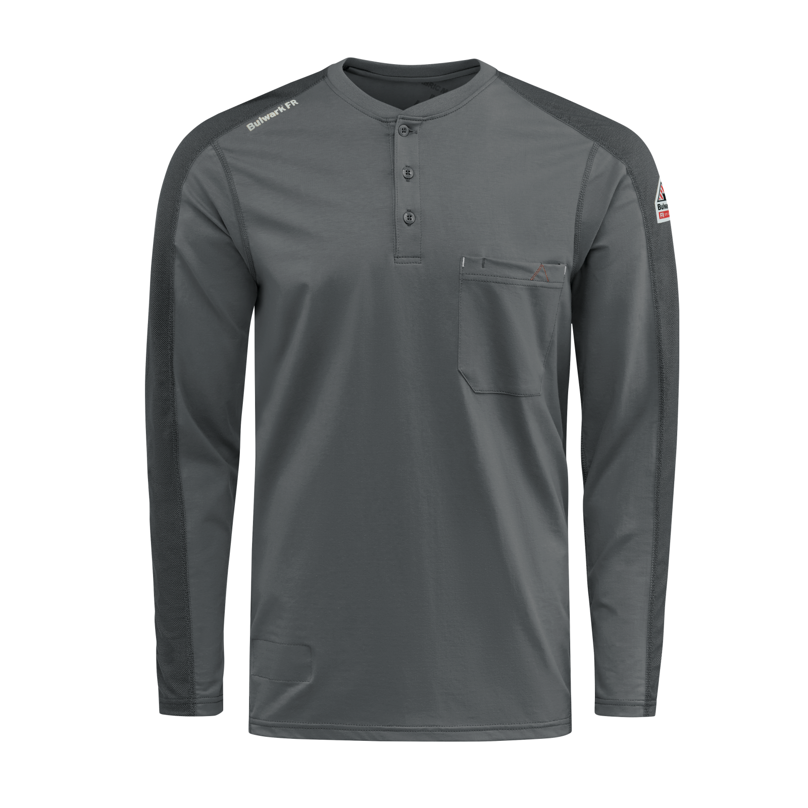 Bulwark FR Mens Flex Knit Henley fire, flame, resistant, retardant, arc, flash, mens, mens, tee, henley, pocket, frc
