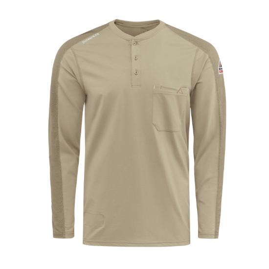 Bulwark FR Men's Flex Knit Henley - STL2
