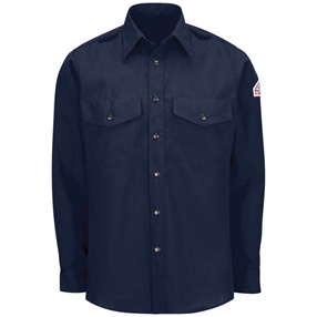 Bulwark FR Snap Front Nomex Uniform Shirt - Navy
