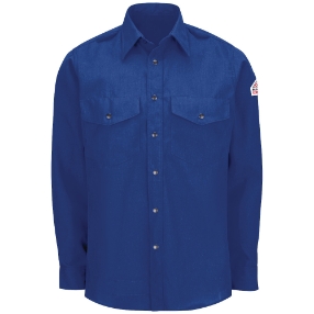 Bulwark FR Snap Front Nomex Uniform Shirt - Royal Blue