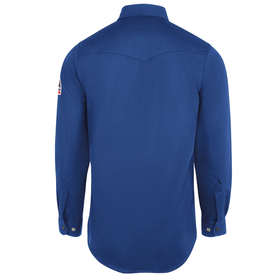 Bulwark FR Snap-Front Uniform Shirt - Royal Blue - SES2RB