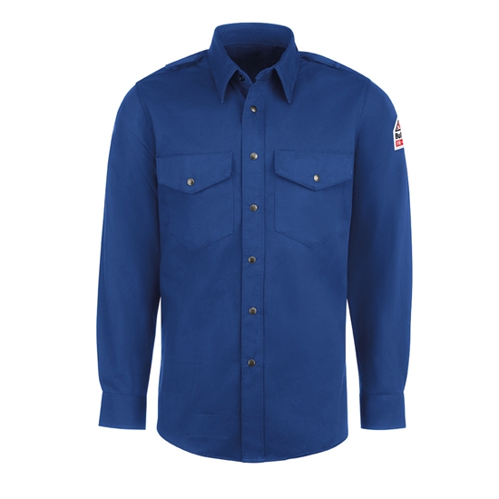 Bulwark FR Snap-Front Uniform Shirt - Royal Blue - SES2RB