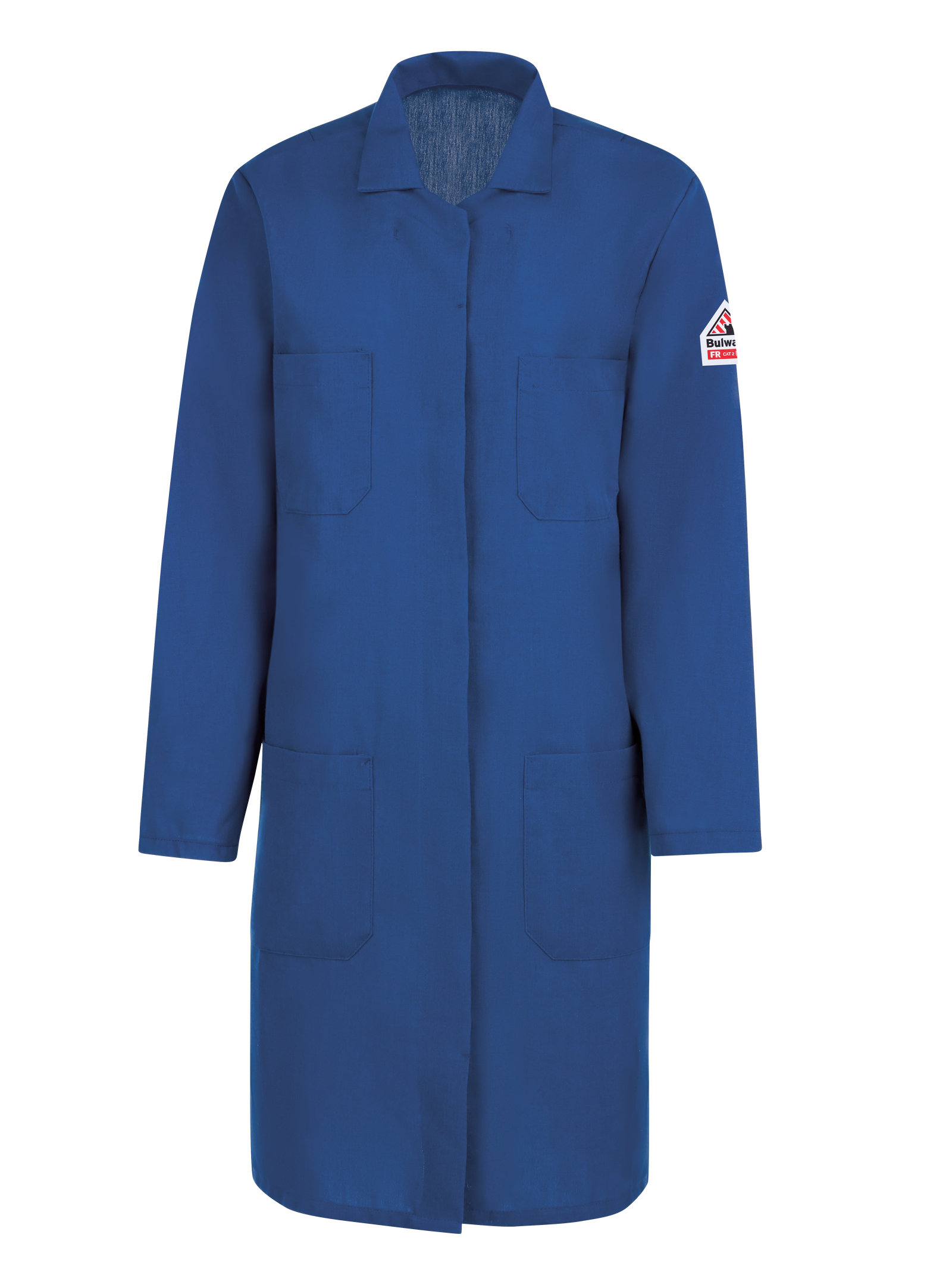 Bulwark FR Womens Royal Blue Nomex Lab Coat flame, resistant, retardant, arc, flash, fire, ladies, IIIA