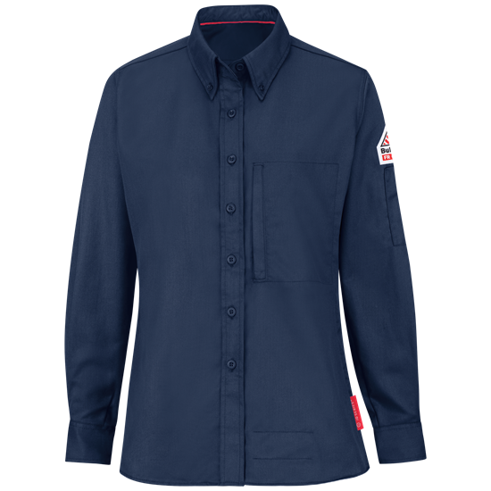 Bulwark FR Women's iQ Series Lightweight Comfort Woven Shirt - Navy - QS23NV