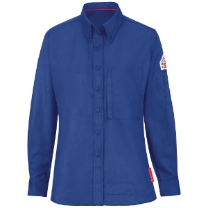 Bulwark FR Women's iQ Series Lightweight Comfort Woven Shirt - Royal Blue