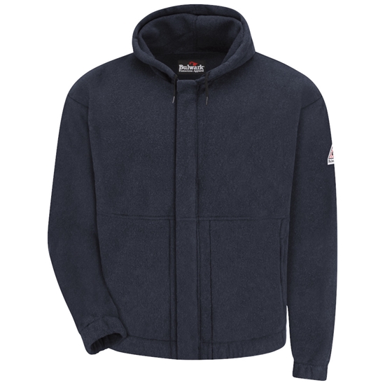 Bulwark FR Men's Front-Zip Hooded Fleece Sweatshirt | SMH6NV