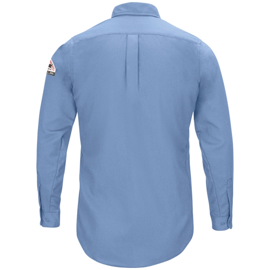 Bulwark FR iQ Series Comfort Woven Men's Lightweight Shirt - Light Blue - QS52LB