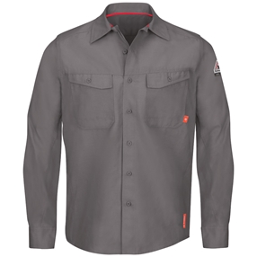 Bulwark FR iQ Series Endurance Men's Work Shirt - Gray
